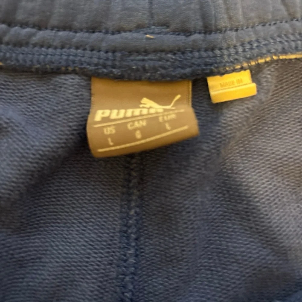 Puma Men's Athletic Shorts in Blue - Picture 4 of 4